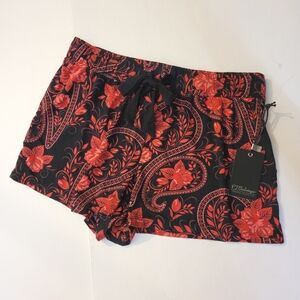🌟 🆕️ P.J. Salvage pajama shorts red  black floral small